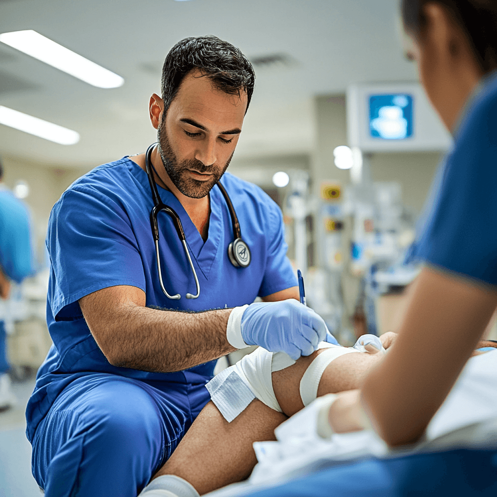 holocene3470_A_photo_of_a_male_nurse_checking_the_bandage_on__715729a4-025f-44d0-9a65-53fcdc7fd071_2